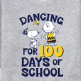 thumbnail image 3 of Peanuts - Dancing For 100 Days Of School - Men's Crew Neck Fleece Pullover, 3 of 6