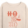 thumbnail image 3 of Instant Message - Christmas - Ho Ho Ho Ornament - Women's Lightweight French Terry Long Sleeve Shirt, 3 of 6