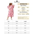 thumbnail image 6 of DARING DIVA Women's Plus Size Floral Long Sleeve Casual Nightgowns 2X Pink, 6 of 6