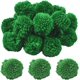 thumbnail image 1 of 24 bolas de pompones verdes de lana a granel de 4 cm, de fieltro suave, esponjosas y redondas, hechas a mano, para colgar., 1 of 7
