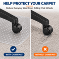 thumbnail image 6 of Furnibear Office Chair Mat for Carpet Floors, 36x48 Heavy Duty Computer Chair Mat for Rolling Work, Clear, 6 of 10