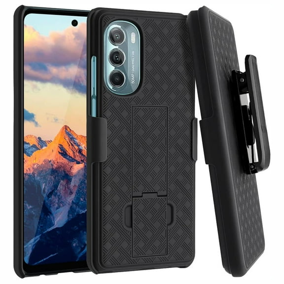 Case Belt Clip for Motorola Moto G Stylus 5G (2022) Phone - Holster Swivel Cover Kickstand Armor Combo D2J for Motorola Moto G Stylus 5G (2022)