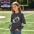 thumbnail image 6 of Babcutegg Boys and Girls Long Sleeve Printed T-Shirt – Casual Round Neck Cotton Top with Rugby-Inspired Graphic Design for Everyday Wear Gray Size 5-6, 6 of 7
