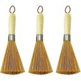 thumbnail image 1 of Bamboo wok brush 3 pcs. cleaning whisk pan brush kitchen utensils for cleaning kitchen restaurant Zekai., 1 of 5