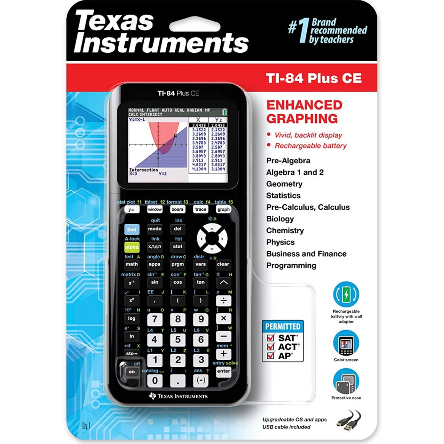 Plus CE Color Graphing Calculator Black 