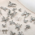 thumbnail image 5 of 20PCS Silver Alloy Butterfly Nail Art Bow Charms Accessories Parts For Manicure Doecr Retro Nails Decoration Design Supplies, 5 of 10