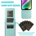 thumbnail image 3 of SaniMore for iPhone 15 Plus 6.7" 2023 Case, Card Slots Case with Flip Kickstand Premium PU Leather Magnetic Clasp Anti-scratch Anti-drop Heavy Duty Protective Case for iPhone 15 Plus, Mint, 3 of 7