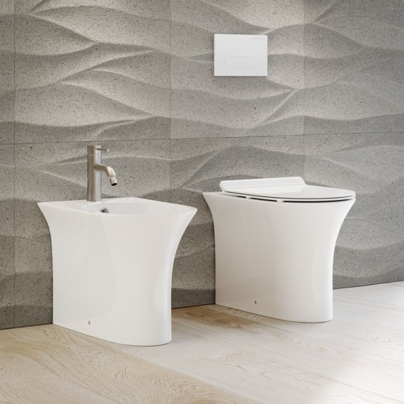 Cascade Back-to-Wall Elongated Toilet Bowl