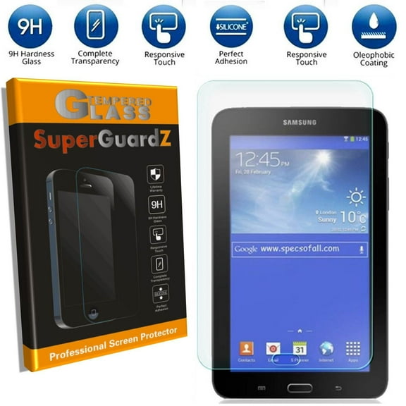 [2-Pack] For Samsung Galaxy Tab E Lite 7.0 inch - SuperGuardZ Tempered Glass Screen Protector, 9H, Anti-Scratch, Anti-Bubble, Anti-Fingerprint