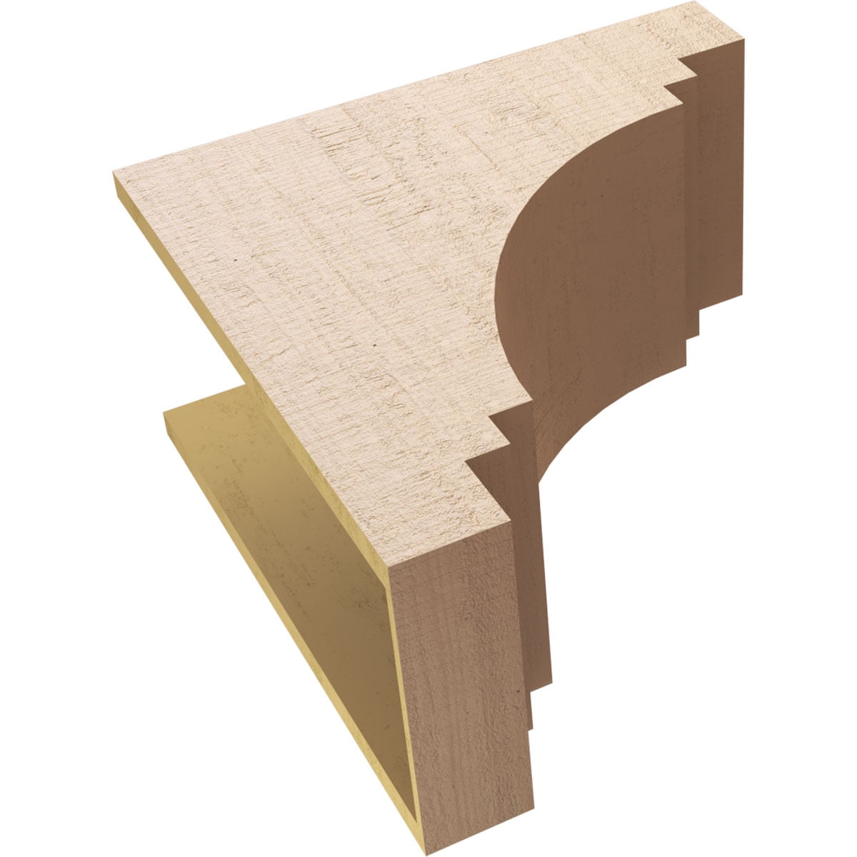 11"W x 22"D x 22"H Classic Pescadero Rough Cedar Woodgrain TimberThane Corbel, Primed Tan
