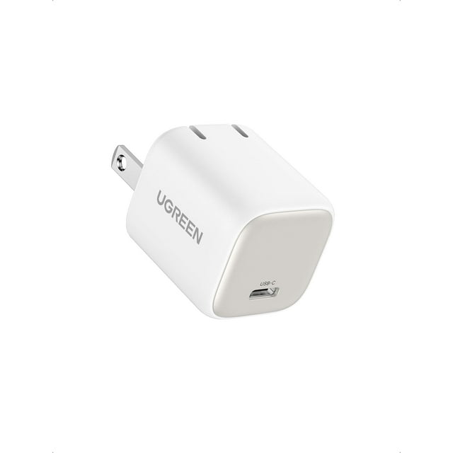 Cargador UGREEN 30W USB C Nexode plegable GaN PPS blanco
