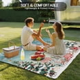 thumbnail image 4 of Teal Snowman Christmas Outdoor Rug for Patio/Deck/Porch, Non-Slip Large Area Rug 5 x 7 Ft, Xmas Tree Coastal Snowflake Starfish Indoor Outdoor Rugs Washable Area Rugs, Camping Rug Carpet Runner, 4 of 8