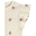 thumbnail image 3 of Modern Moments by Gerber Baby and Toddler Girl Organic Pleated Ruffle Sleeve Top, Sizes 0/3 Months - 5T, 3 of 7