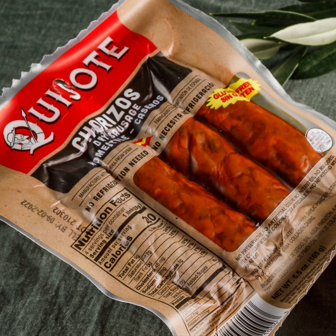 Quijote Spanish Chorizo, 5.5 oz (4 Chorizos per Pack), Pack of 2, Total 11 oz)