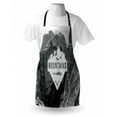 thumbnail image 3 of Adventure Apron Mountains are Calling Landscape Picture with Motivational Quote Artwork Print, Unisex Kitchen Bib Apron with Adjustable Neck for Cooking Baking Gardening, Grey Dark Grey, by Ambesonne, 3 of 3