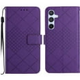 thumbnail image 1 of Flip Wallet Case for Samsung Galaxy A25 5G with Kickstand & Wrist Strap, Shockproof TPU Inner Purple, 1 of 7