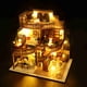 thumbnail image 2 of Wooden Doll House Miniature Building Kits Modern Loft With Furniture Casa Dollhouse Toys for Children Girls Birthday Gifts heqiyong LED, 2 of 2