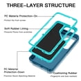 thumbnail image 2 of I-HONVA Compatible with Samsung Galaxy S26 Ultra Case,3-Layer Military-Grade Drop Protection Anti-Slip Bumper Rugged Shockproof Dustproof Protection Phone Case,Green, 2 of 7
