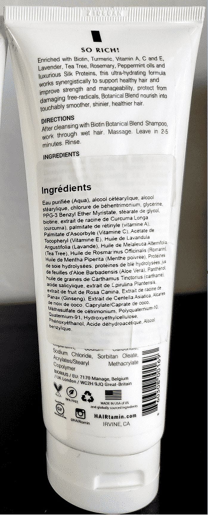 HAIRtamin® Biotin Conditioner – Nourishes and Strengthens for Thicker, Healthier Hair