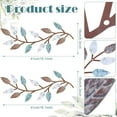 thumbnail image 2 of 2 Pieces Metal Tree Leaf Wall Decor Vine Olive Branch Leaf Wall Art Living Room, Hallway Wall Decor Outdoor Decoration(Blue Brown Colors), 2 of 6