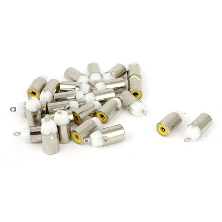 - Unique Bargains 25pcs RCA Audio Video Female Chassis Panel Mount Connector Coupler Yellow