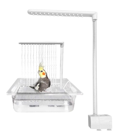 Automatic Parakeet Bird Pump(No Bath), Large Bird Shower Fountain Indoor Bathtub with Running Water, Parrot Bath Tub Faucet for Pet Birds, African Grey, Cockatiel, Conure, Budgie, Lovebird