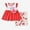 Apple Red, variant on Peppa Pig Toddler Girls Outfit Set Graphic Ruffle Dress and Striped Legging Bike Shorts 2 Piece Summer Set Sizes 4-5Y