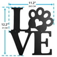 thumbnail image 5 of Black Metal Wall Decor, Love with Paw Print, Metal Wall Art for Dog Lover, 12 inch Laser Cut Rustic Black Metal Dog Lovers Gifts, 5 of 9