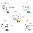 thumbnail image 4 of Matsuzay Juego de 15 cortadores de galletas de dinosaurio fáciles de limpiar, disfruta horneando sin complicaciones, cortadores de galletas Herramientas y accesorios para hornear, 4 of 6