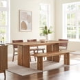 thumbnail image 6 of 86 Inch Dining Table, Walnut, Wood, Rectangular, Kitchen Cafe Bistro Hospitality Restaurant, Modern Contemporary HB35905, 6 of 6