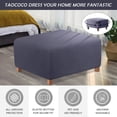 thumbnail image 2 of CHOK 2024 S/L Ottoman Covers Slipcover Stretch Ottoman Cover Folding Storage Stool Protector Rectangle Slipcover with Elastic Bottom Gray, 2 of 7