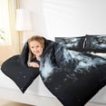 thumbnail image 2 of Manfei Western Dragon Bedding Sets Full with Comforter, Psychedelic Moon Duvet Insert, Jungle Wildlife Reversible Comforter Sets Full Size, Microfiber Room Decoration, 3-Piece, 2 of 8