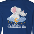 thumbnail image 4 of Inktastic My Safta Loves me to the Moon and Back Elephant Family Long Sleeve Youth T-Shirt, 4 of 5