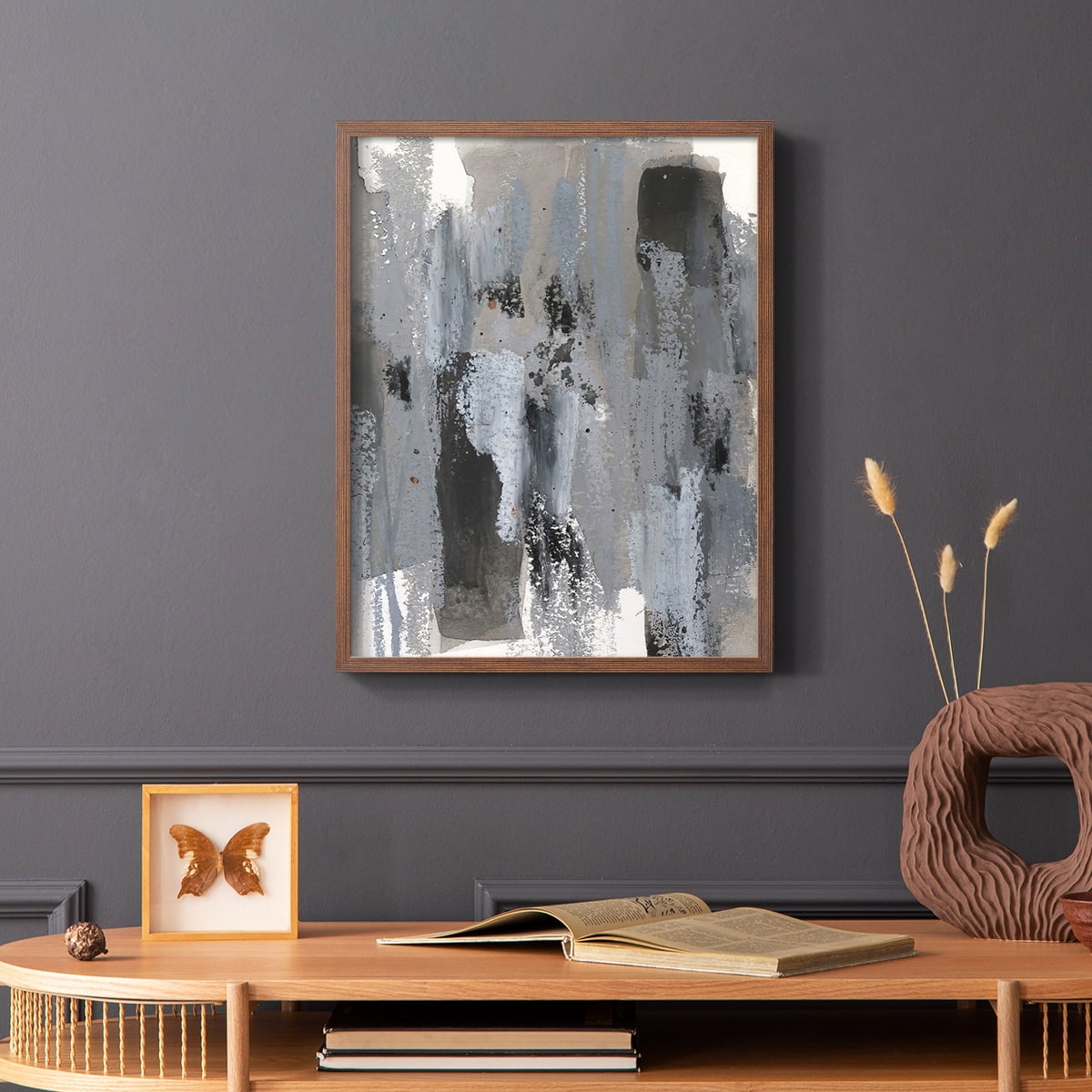 Loft Pastel IV Framed Print in Brown Solid Wood Framed Print No Nail Hanging