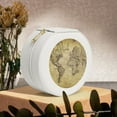 thumbnail image 6 of Fuzoiu Vintage World Map Print Portable Jewelry Box,Round Mini Leather Travel Jewelry Case,Small Travel Jewelry Organizer,Jewelry Holder for Ring Necklace Earring for Women Girls-White, 6 of 7