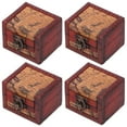 thumbnail image 1 of Caja pequeña de madera antigua, estuche de almacenamiento de madera Vintage para guardar joyas y tesoros, 4 Uds., 1 of 8