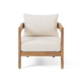 thumbnail image 7 of Deandre Acacia Wood Outdoor Club Chair with Cushions, Teak and Beige, 7 of 7