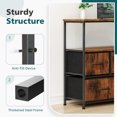 thumbnail image 6 of Furvclv Dresser For Bedroom, 5 Drawer Dresser, Closet Fabric Dresser With Metal Frame Media Console Table Steel Frame With Open Shelf, Wood Top For Closet, Entryway, 6 of 7