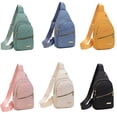 thumbnail image 4 of Xfvqtps Women Chest Bag with Earphone Hole Zipper Fashion Travel Outdoor Sports Crossbody Bags Green, 4 of 4