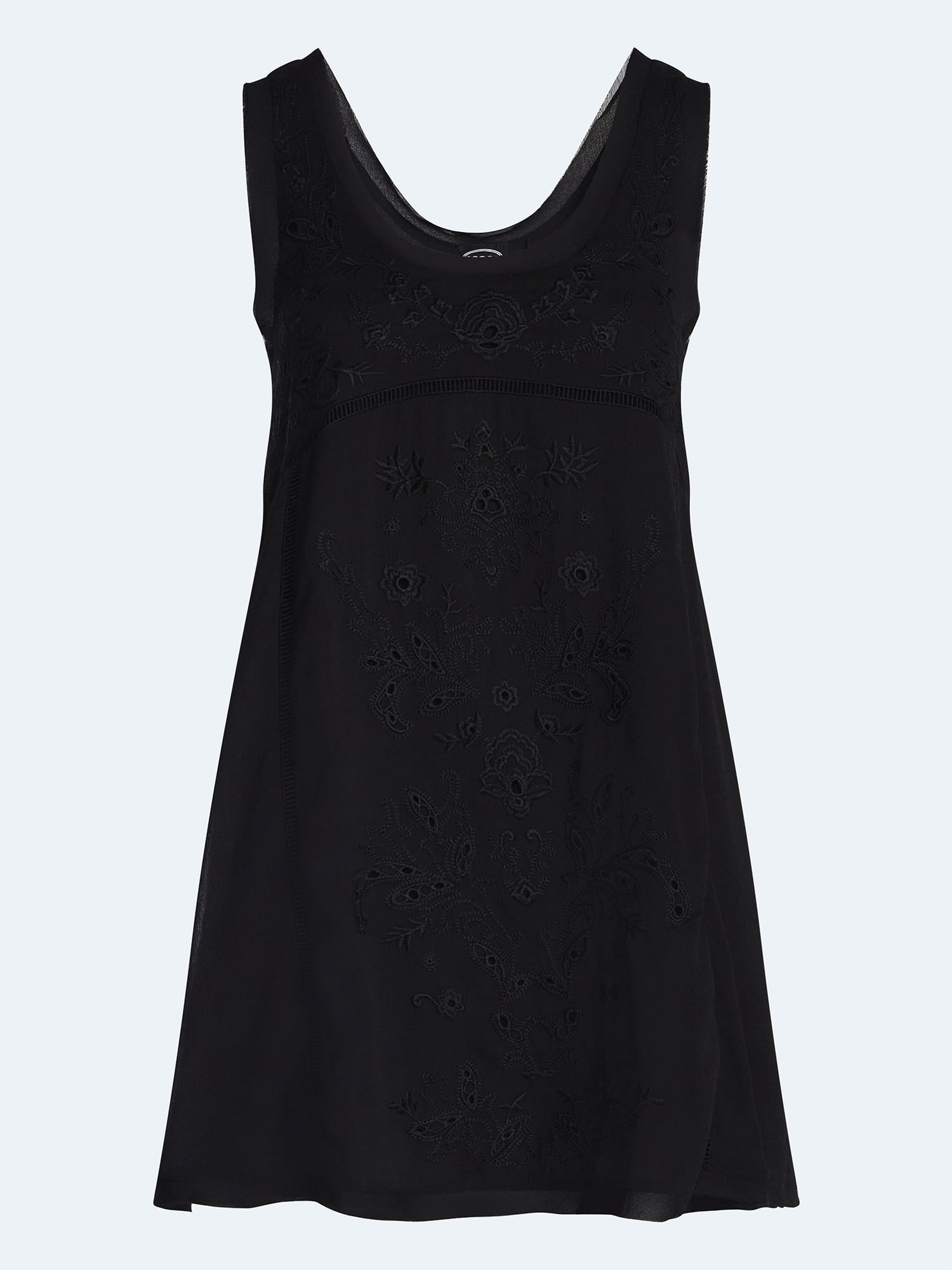 Scoop Women's and Women's Plus Embroidered Mini Dress, Sizes XS-4X