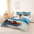 thumbnail image 3 of jejeloiu Beach Boardwalk Bedding,Coastal Scene Duvet Cover Full For Boys,Blue White,Reversible,3pcs,1 Duvet Cover and 2 Pillowcases, 3 of 6