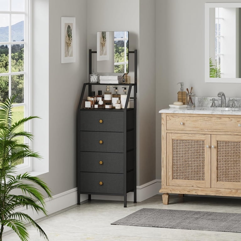 short dresser with mirror Compact Vanity Table with Adjustable Lighted Mirror & Storage - Bed Bath & Beyond
