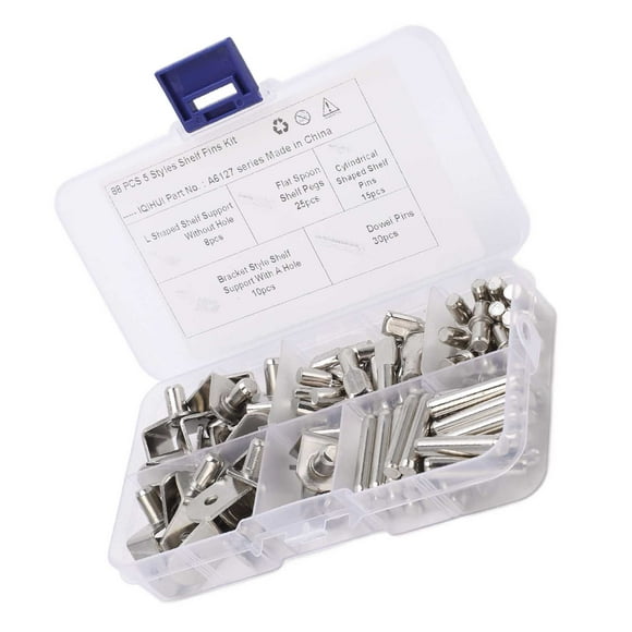 Shelf Pins Kit, Rustproof 5 Styles Shelf Pins Holders For Cabinet For Sideboard For Bookshelf