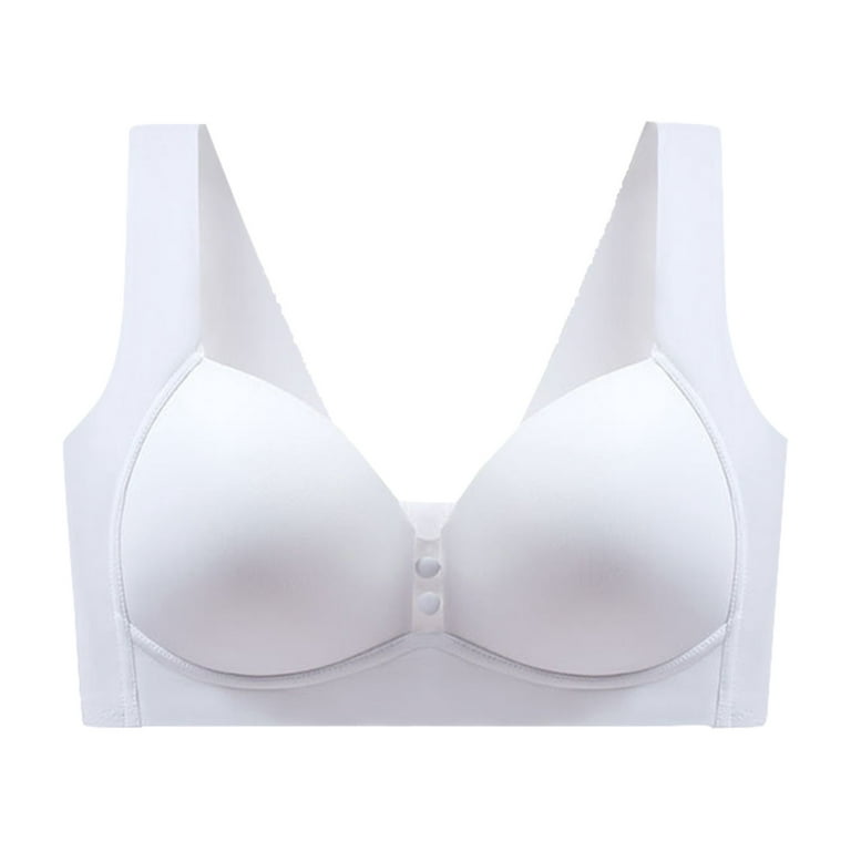 UoCefik Plus Size Bras for Women Push Up Plus Size Padded Everyday Bra  White 6XL/48