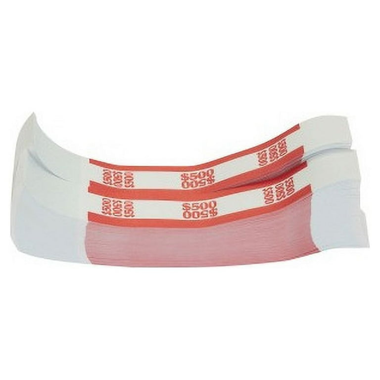 Sparco White Kraft ABA Bill Straps - 1000 Wrap(s)Total $500 in $5 Denomination - Kraft - Red - 1000 / Pack Sparco White Kraft ABA Bill Straps - 1000 Wrap(s)Total $500 in $5 Denomination - Kraft - Red - 1000 / Pack