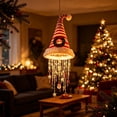 thumbnail image 6 of Lighted Santa Hat Hanging Chandelier,Fabric Christmas Hat‑Shaped Hanging Decor With Warm LED String Lights For Porch Entryway Ceiling Covered Outdoor Holiday Display.B, 6 of 6