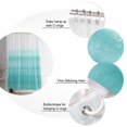thumbnail image 5 of Shower Curtain Bathroom Set Aqua Gradient Watercolor Waterproof Fabric Shower Curtains with Grommets&Hooks Minimalist Modern Art Privacy Bath Curtain for Bathtub 60x72in, 5 of 7