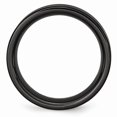 thumbnail image 2 of Black Ceramic Ring Band Wedding Comfort Flat 8mm Brushed, 2 of 6