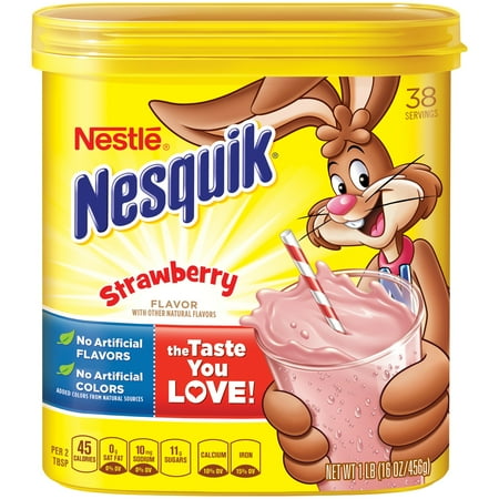 UPC 028000905682 product image for Nestle Nesquik Strawberry Flavor Powder, 16 oz | upcitemdb.com