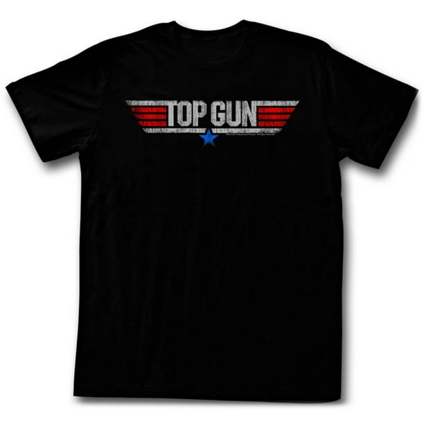 American Classics - Top Gun - Logo Apparel T-Shirt - Black - Walmart ...